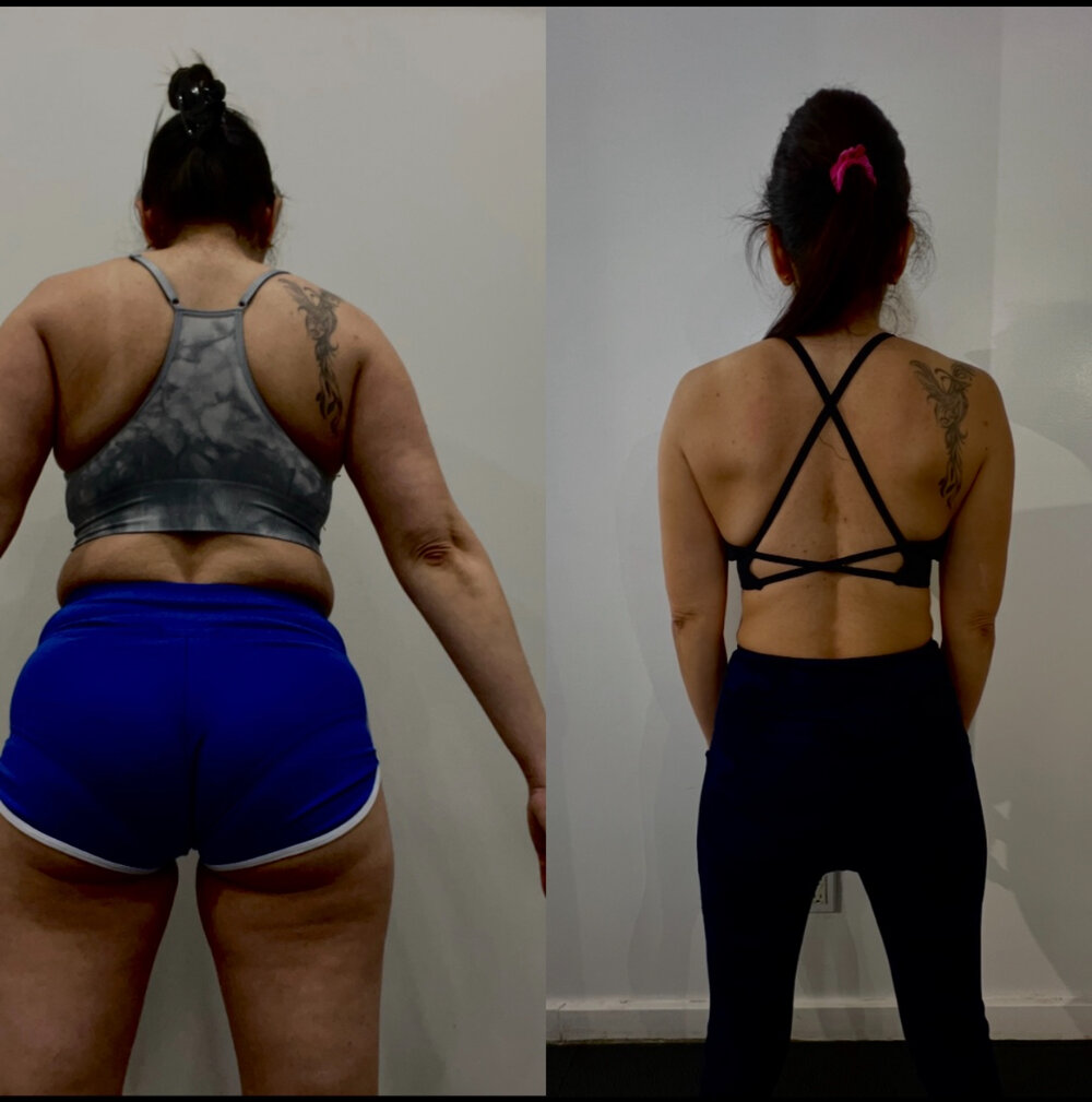 Maribel body transformation, before and after